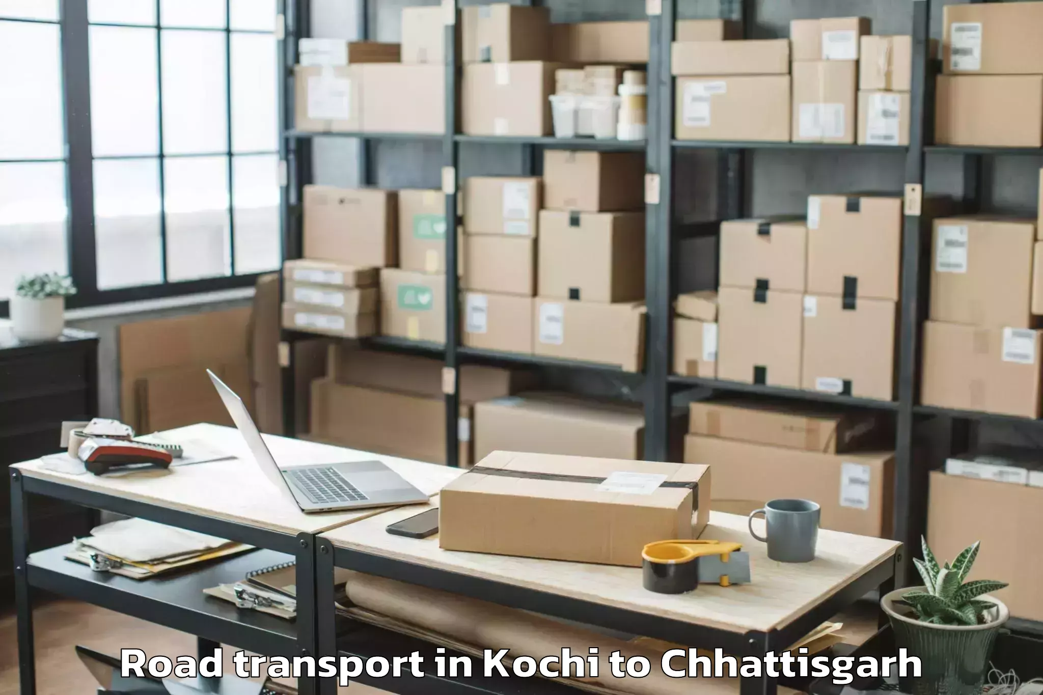 Kochi to Malkharoda Road Transport Booking